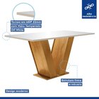 Mesa De Jantar Tampo Vidro Dakota 160x80cm Espanha Espresso M