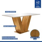 Mesa De Jantar Tampo Vidro Dakota 160x80cm Espanha Espresso M