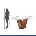 Mesa De Jantar Tampo Vidro Dakota 160x80cm Espanha Espresso M