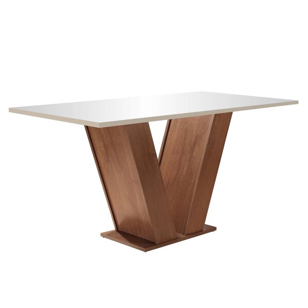 Mesa De Jantar Tampo Vidro Dakota 160x80cm Espanha Espresso M