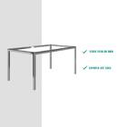 Mesa De Jantar Tampo Vidro Incolor Tubos Cromados