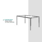 Mesa De Jantar Tampo Vidro Incolor Tubos Cromados