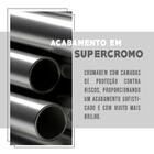 Mesa De Jantar Tampo Vidro Incolor Tubos Cromados