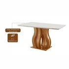 Mesa De Jantar Tampo Vidro/mdf 135x90cm Nuance Yescasa Castan