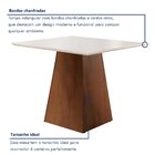 Mesa De Jantar Tampo Vidro Slim Plus 1,0x1,0m Arezo Espresso