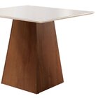 Mesa De Jantar Tampo Vidro Slim Plus 1,0x1,0m Arezo Espresso