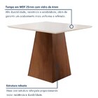 Mesa De Jantar Tampo Vidro Slim Plus 1,0x1,0m Arezo Espresso