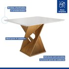 Mesa De Jantar Tampo Vidro Slim Plus 1,0x1,0m Gênova Espresso