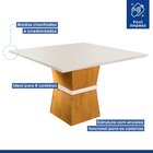 Mesa De Jantar Tampo Vidro Slim Plus 135x135cm Germany Espres