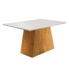 Mesa De Jantar Tampo Vidro Slim Plus 170x90cm Arezo Espresso