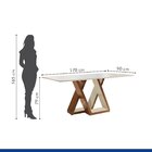 Mesa De Jantar Tampo Vidro Slim Plus 170x90cm Laguna Espresso