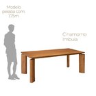 Mesa De Jantar Tokyo Tampo 180cm Madeira Laminado Com 6 Cadei