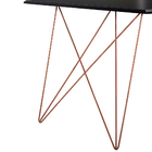 Mesa De Jantar Trama Plus Base Cobre Com Tampo Preto 150 X 90