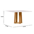 Mesa De Jantar Treviso 135x135 Com 6 Cadeiras Napoli Linho Yp