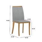 Mesa De Jantar Treviso 135x135 Com 6 Cadeiras Napoli Linho Yp