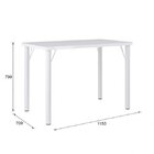 Mesa De Jantar Tubular Retangular 900 Roma  Branco/preto