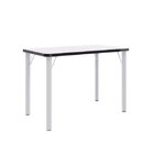 Mesa De Jantar Tubular Retangular 900 Roma  Branco/preto
