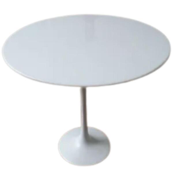 Mesa De Jantar Tulipa Redonda 60cm Laqueada Branco