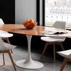 Mesa De Jantar Tulipa Saarinen 198x122 Cm Tampo Freijóbranco