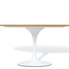 Mesa De Jantar Tulipa Saarinen Oval 200x130 Cm Tampo Freijó -