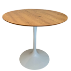 Mesa De Jantar Tulipa Saarinen Redonda 100 Cm Antíqua - Branco