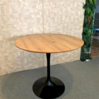 Mesa De Jantar Tulipa Saarinen Redonda 100 Cm Antíqua - Preto