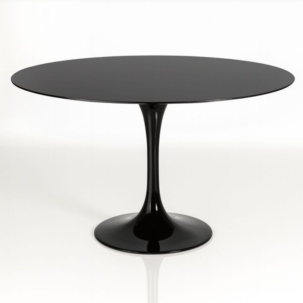 Mesa De Jantar Tulipa Saarinen Redonda 110 Cm Tampo Laca - Pr