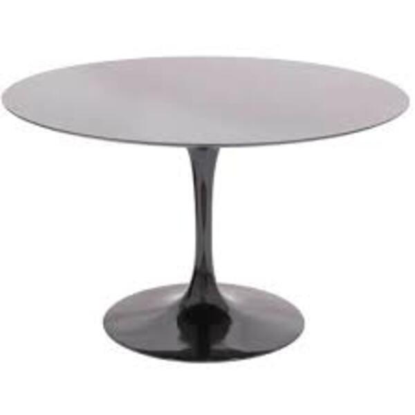 Mesa De Jantar Tulipa Saarinen Redonda 130 Cm + Vidro - Laque