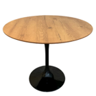 Mesa De Jantar Tulipa Saarinen Redonda 140 Cm Antíqua - Preto