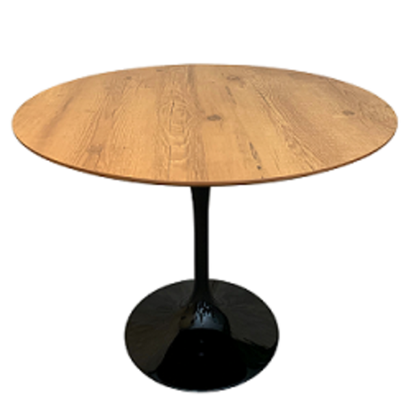 Mesa De Jantar Tulipa Saarinen Redonda 140 Cm Antíqua - Preto