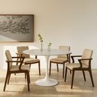 Mesa De Jantar Tulipa Saarinen Redonda 140 Cm Tampo Laca - Br