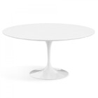 Mesa De Jantar Tulipa Saarinen Redonda 160 Cm + Vidro - Laque
