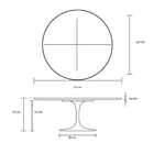 Mesa De Jantar Tulipa Saarinen Redonda 60 Cm Tampo Freijó - B