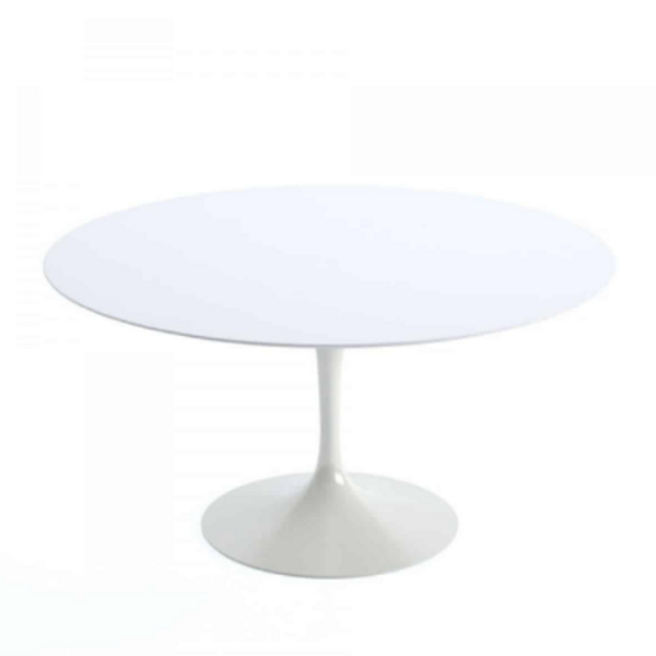Mesa De Jantar Tulipa Saarinen Redonda 60 Cm Tampo Laqueado -