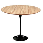 Mesa De Jantar Tulipa Saarinen Redonda 60 Cm Tampo Nogueira -