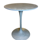 Mesa De Jantar Tulipa Saarinen Redonda 70 Cm Em Cimento Queim