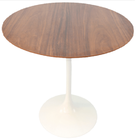 Mesa De Jantar Tulipa Saarinen Redonda 80 Cm - Imbuia - Branco