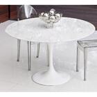 Mesa De Jantar Tulipa Saarinen Redonda 80 Mármore Branco