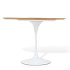 Mesa De Jantar Tulipa Saarinen Redonda 90 Cm -  Tampo Freijó