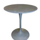 Mesa De Jantar Tulipa Saarinen Redonda 90 Cm Em Cimento Queim