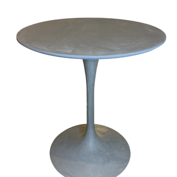 Mesa De Jantar Tulipa Saarinen Redonda 90 Cm Em Cimento Queim