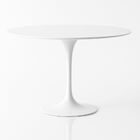 Mesa De Jantar Tulipa Saarinen Redonda 90 Cm Tampo Laca - Bra