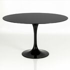 Mesa De Jantar Tulipa Saarinen Redonda 90 Cm Tampo Laca - Pre