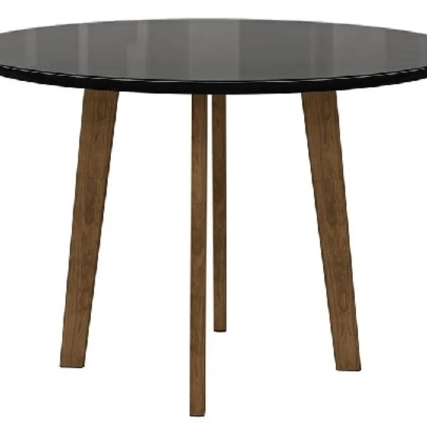 Mesa De Jantar Turmalina 4 Lugares Pés Oblongo Black - Rv Móv