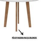 Mesa De Jantar Turmalina 4 Lugares Pés Oblongo White - Rv Móv
