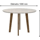 Mesa De Jantar Turmalina 4 Lugares Pés Oblongo White - Rv Móv