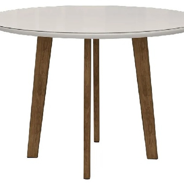 Mesa De Jantar Turmalina 4 Lugares Pés Oblongo White - Rv Móv