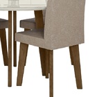 Mesa De Jantar Turmalina Com 4 Cadeiras Diamante Pés Oblongo