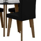 Mesa De Jantar Turmalina Com 4 Cadeiras Diamante Pés Oblongo