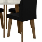 Mesa De Jantar Turmalina Com 4 Cadeiras Diamante Pés Oblongo